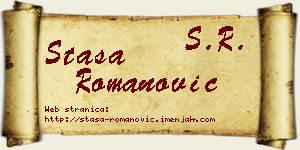 Staša Romanović vizit kartica